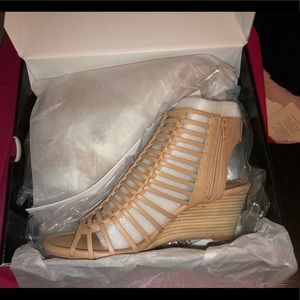 Torrid Size 10.5 Nude Cage Wedges